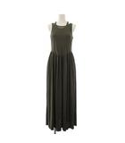 ルシェルブルー LE CIEL BLEU Sheer Layerd Jersey Dress ワンピース ロング ノースリーブ 36 カーキ 26A65102 /GG