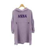 アナスイ ANNA SUI 子供服 Mini パーカーワンピース ひざ丈 長袖 ロゴ 140 紫 パープル 7414355-128 /HN