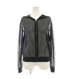セオリー Theory タグ付き 25SS SHEER CREPE ZIP BLOUSON HOODIE パーカー スウェット シアー ジップアップ S 紺 ネイビー 01-5103716-896-902 /HN
