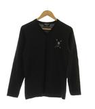 ロエン Roen Tシャツ M 黒 ブラック Vネック スカルモチーフ 長袖 /DU
