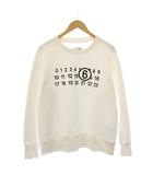 エムエムシックス メゾンマルジェラ MM6 Maison Margiela ナンバリングロゴ スウェット トレーナー 長袖 14Y 白 ホワイト M60681 /YM