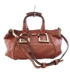 クロエ CHLOE エテル ハンドバッグ ショルダーバッグ 2WAY レザー 茶 ブラウン 01-12-50-65 /TK ■OH