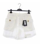 ディースクエアード DSQUARED2 ショートパンツ ワイドボタンダウン 38 M 白 ホワイト /DK ■GY29 ■PN