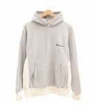 チャンピオン CHAMPION パーカー フーディ プルオーバー バイカラー ロゴ 長袖 M グレー /AE ■MA