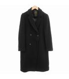 ナノユニバース nano universe チェスターコート ダブル ロング丈 38 M 黒 ブラック /AE ■MA