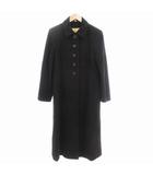 ローラアシュレイ LAURA ASHLEY チェスターコート カシミヤ混 ロング丈 13 黒 ブラック /AE ■MA