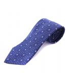 セリーヌ CELINE ネクタイ レギュラータイ シルク ロゴ トリオンフ柄 総柄 紺 ネイビー /BB ■OH ■GY14