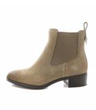 コールハーン COLE HAAN ショートブーツ サイドゴアブーツ チャンキーヒール スエード 5.5 グレージュ W18428 /AN4 ■GY14