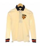 ラルフローレン RALPH LAUREN SPORT ポロシャツ カットソー ワッペン 長袖 XS アイボリー 紺 ネイビー 1290394BRB /HN ■GY14