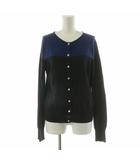 ポールスミス ブラック Paul Smith BLACK カーディガン ニット 薄手 長袖 バイカラー M ブラック ネイビー CKRPMNM0305 /NQ ■GY14