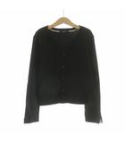 バーバリー ロンドン BURBERRY LONDON カーディガン 子供服 ジュニア ニット 薄手 長袖 Vネック ロゴ刺繍 140A ブラック BP165-954-09 /NQ ■GY14