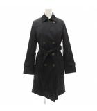 ユナイテッドアローズ UNITED ARROWS ダブルトレンチコート ロング ベルトリボン 38 紺 ネイビー /GV ■GY14