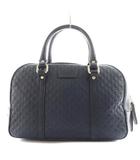 グッチ GUCCI マイクログッチシマ ハンドバッグ レザー 紺 ネイビー 510286 /AN22 ■OH ▲H