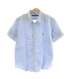 ラルフローレン RALPH LAUREN シャツ 半袖 7f 水色 ライトブルー /AN55 ■MA