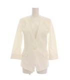 ナラカミーチェ NARA CAMICIE ノーカラージャケット 1B アウター 0 白 /YM ■MA