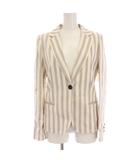 アンタイトル UNTITLED テーラードジャケット 1B ストライプ アウター 1 グレー ホワイト /YM ■MA