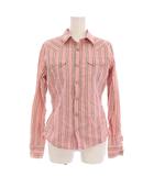 ラルフローレン RALPH LAUREN シャツ ブラウス ストライプ 長袖 11 ピンク /YM ■MA