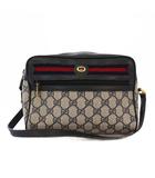 グッチ GUCCI オールドグッチ GGスプリーム ショルダーバッグ PVC レザー ネイビー 98.02.087 /AN53 ■OH ▲H