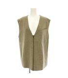 アーバンリサーチ ドアーズ URBAN RESEARCH DOORS フロントZIPベスト M カーキ Vネック フロントジップ ノースリーブ DR45-23E120 /YM ■MA