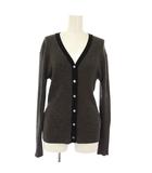 イエナ IENA カーディガン ニット Vネック 長袖 チェック柄 グレー 黒 /TK ▲H