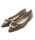 ルタロン Le Talon ポインテッドオーナメントフラットシューズ 24cm 茶 ブラウン /SS ■OS ■MA