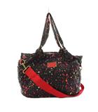 マークバイマークジェイコブス MARC by MARC JACOBS トートバッグ ショルダーバッグ 総柄 黒 ブラック ピンク /KU ■MA
