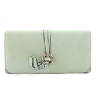 クロエ CHLOE アルファベット ロングウォレット 二つ折り 財布 レザー 小銭入れあり ミントグリーン /KU ■MA