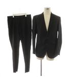 スーツセレクト SUIT SELECT スーツ セットアップ テーラードジャケット シングル パンツ スラックス ストライプ柄 175 94 82 黒 ブラック /AN79 ■MA
