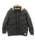 クイックシルバー QUIKSILVER ダウンジャケット M 黒 ブラック フード付き ジップアップ /HN ■MA