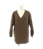 スウェット M 長袖 茶 ブラウン 裏起毛  Vネック /LP ■MA