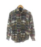 ラルフローレン RALPH LAUREN シャツ 長袖 ロゴ L 14-16 マルチカラー 紺 ネイビー 赤 レッド 緑 グリーン /AN95 ■MA