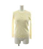 クレージュ courreges 70s ヴィンテージ リブニット カットソー 長袖 ロゴ コットン フランス製 M アイボリー I8802 /AN69 ■MA