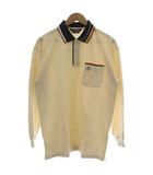 マンシングウェア MUNSINGWEAR Grand-Slam ポロシャツ L アイボリー 長袖 ポロ襟 胸ポケット /GG ■MA