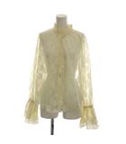 フリークスストア FREAKS STORE シャツ ブラウス F 白 ホワイト 長袖 レース フリルネック /LP ■MA