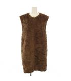 スローブ イエナ SLOBE IENA ベスト F 茶 ブラウン ノースリーブ ノーカラー ジップアップ 無地 /LP ■MA