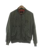 キャンディストリッパー Candy Stripper MA-1 上着 1 カーキ オレンジ 長袖 グラフィックプリント リブ襟 /GG ■MA