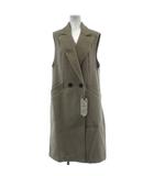 ザラ ZARA ベスト ジレ S ベージュ ノースリーブ テーラードカラー ダブルブレスト /GG ■MA