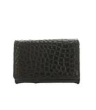 ペッレモルビダ PELLE MORBIDA カードケース 名刺入れ クロコダイル 型押し レザー 黒 ブラック /YM ▲H