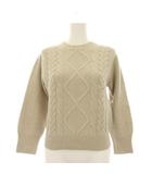 マーガレットハウエル MARGARET HOWELL ニット セーター 2 アイボリー ケーブル編み クルーネック 長袖 578-8263016 /YM ▲H