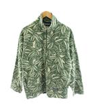 パタゴニア Patagonia フリースジャケット ハーフジップ リーフ柄 USA製 S 緑 グリーン 白 ホワイト /AN48 ■GY28