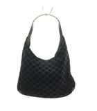 グッチ GUCCI ワンショルダーバッグ GG柄 スエード 黒 001 3297 /YM ■OH ▲H