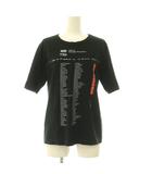 Tシャツ 1 黒 ブラック 半袖 クルーネック ロゴ プリント /BB ■MA