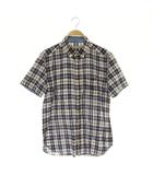 ユナイテッドアローズ A DAY IN THE LIFE UNITED ARROWS チェックシャツ 半袖 ボタンダウン S ネイビー /MY ■OS ■KC