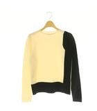 エスカーダ ESCADA SPORT ニット セーター 長袖 バイカラー S アイボリー ブラック /ES ■MA