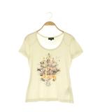 エスカーダ ESCADA スポーツ SPORT Tシャツ カットソー 半袖 ビジュー S ホワイト マルチカラー /DO ■MA