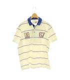 ポロジーンズ ラルフローレン POLO JEANS ボーダーポロシャツ カットソー ワッペン L 青 ブルー 白 ホワイト 赤 レッド /CX ■MA