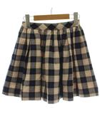 ケイトスペード KATE SPADE 子ども服 プリーツスカート ミニ丈 チェック柄 140 ピンク 紺 ネイビー /GG ■MA