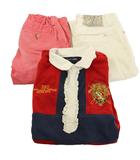 ラルフローレン RALPH LAUREN ワンピース ロング パンツ ズボン スラックス 5～6X 赤 レッド 紺 ネイビー 白 ホワイト ピンク 長袖 ロゴ /RR ■MA