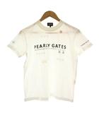 パーリーゲイツ PEARLY GATES カットソー 0 白 ホワイト ロゴプリント 半袖 キャラクタープリント /DU ■MA