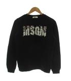 エムエスジーエム MSGM KIDS 子ども服 スウェット トレーナー 裏起毛 スパンコール 14anni 黒 ブラック 011510 /GG ■KC